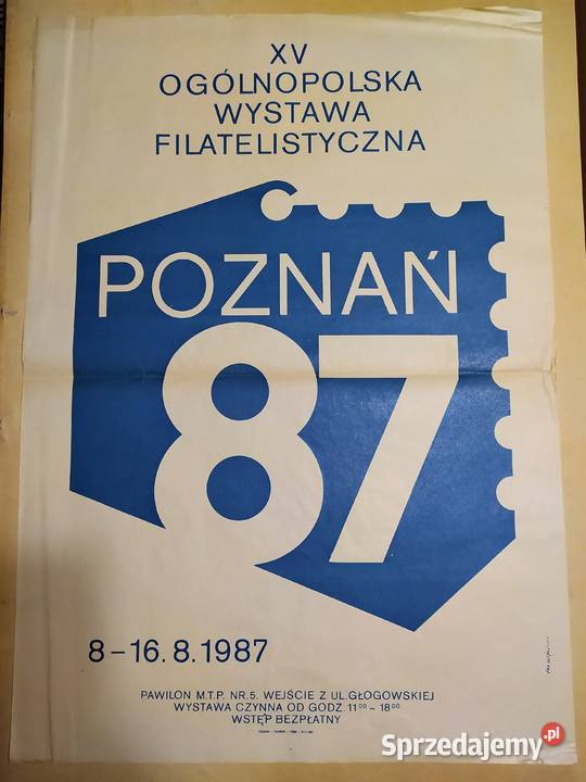 Oryginalny PLAKAT Jana Olejniczaka Poznań 87 PRL Wystawa