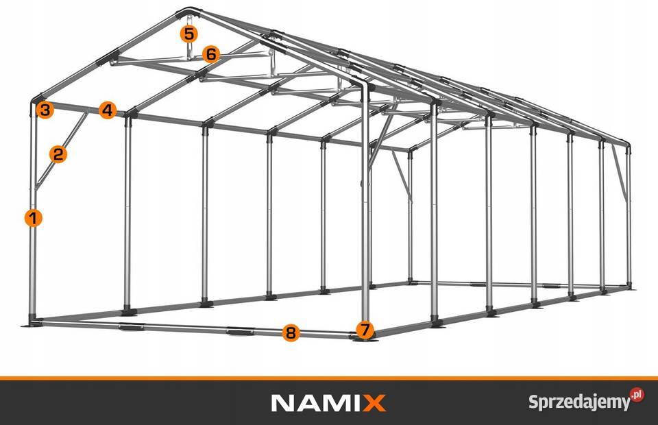 Namiot PRESTIGE 6x123m ogrodowy imprezowy garaż Jabłonna