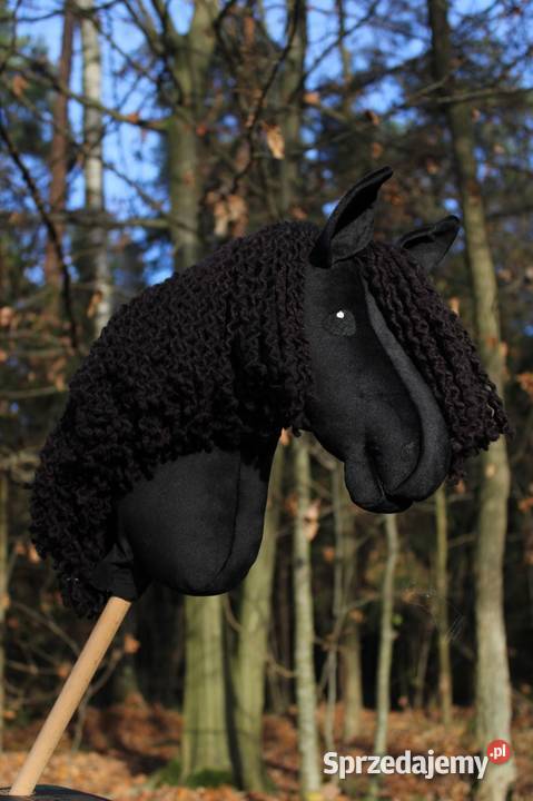 Hobby horse kary czarny konik na patyku zabawka czarny Lublin