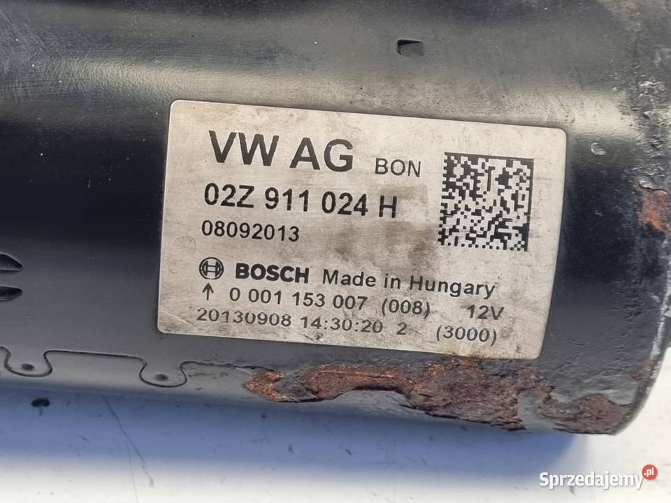 ROZRUSZNIK VW Polo V 16 TDI bosch 02Z911024H Rudka
