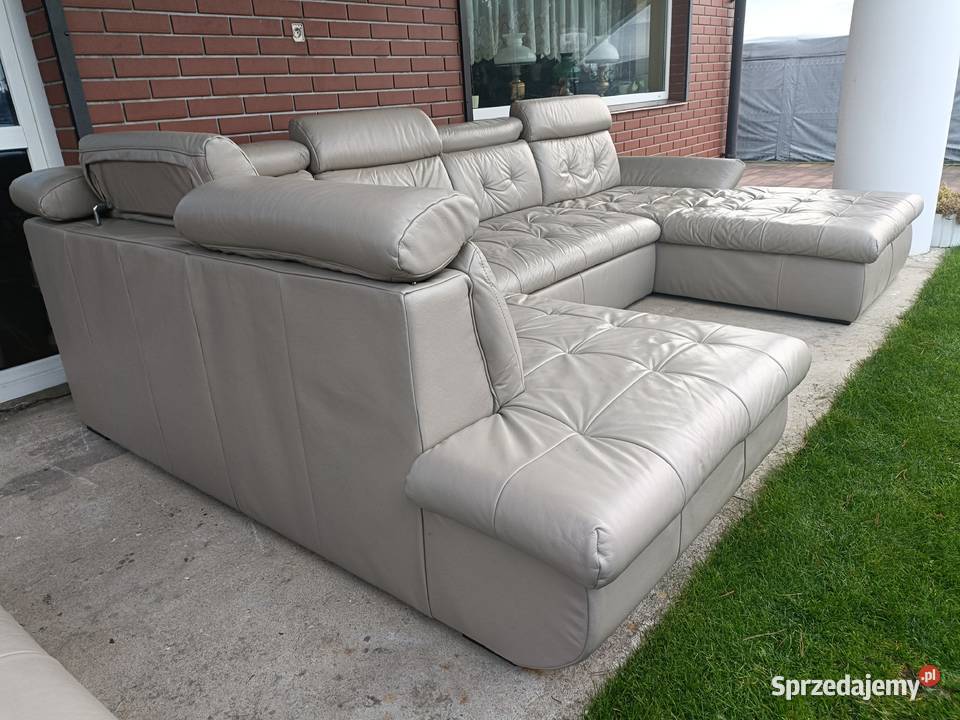 Sprzedam narożnik w kształcie litery U ze skóry wielkopolskie Konin