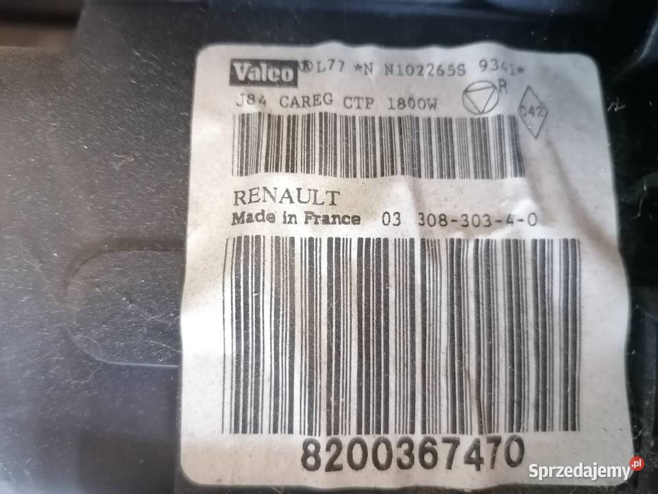 obudowa ogrzewania i dmuchawy 8200367470 Renault osobowe Piotrków Trybunalski