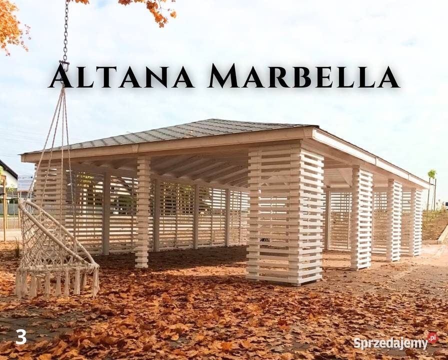 Altana drewniana nowoczesna Marbella Szybka