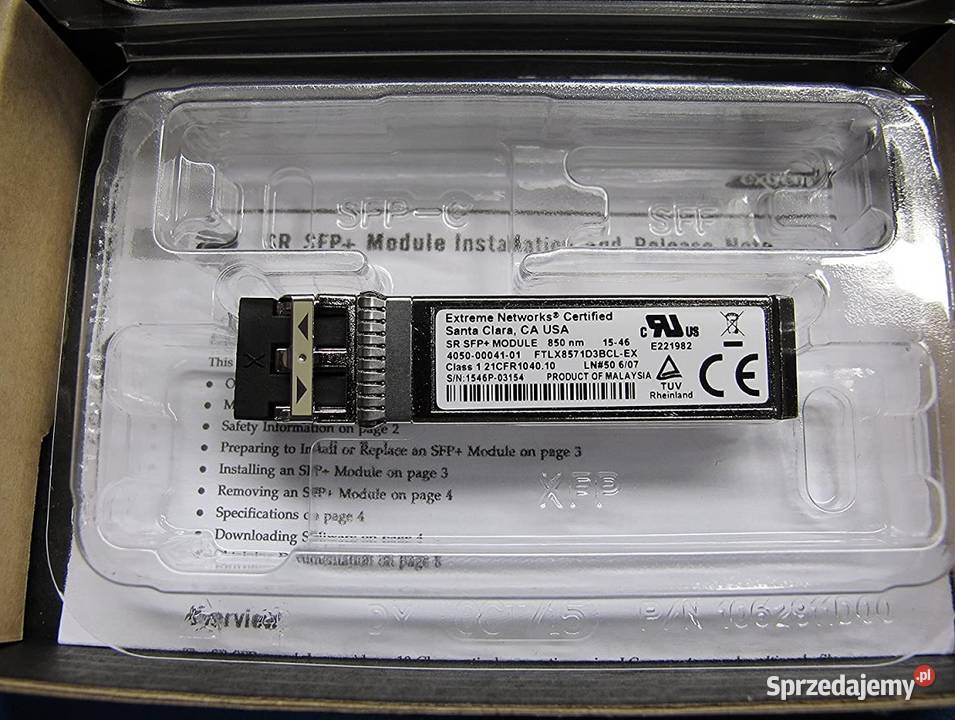 Extreme Networks 10301 SR SFP 10GbE Gigabit Ethernet Warszawa sprzedam