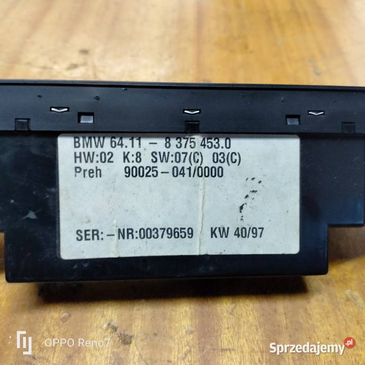 Panel sterowania nawiewów BMW E39 Łubno