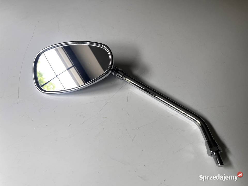 Motocyklowe lusterko uniwersalne długie chrom Łobżenica