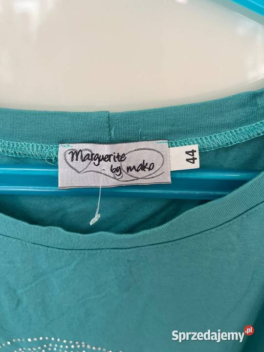 Nowa piękna niebieska koszulka z złotym Moda i Styl