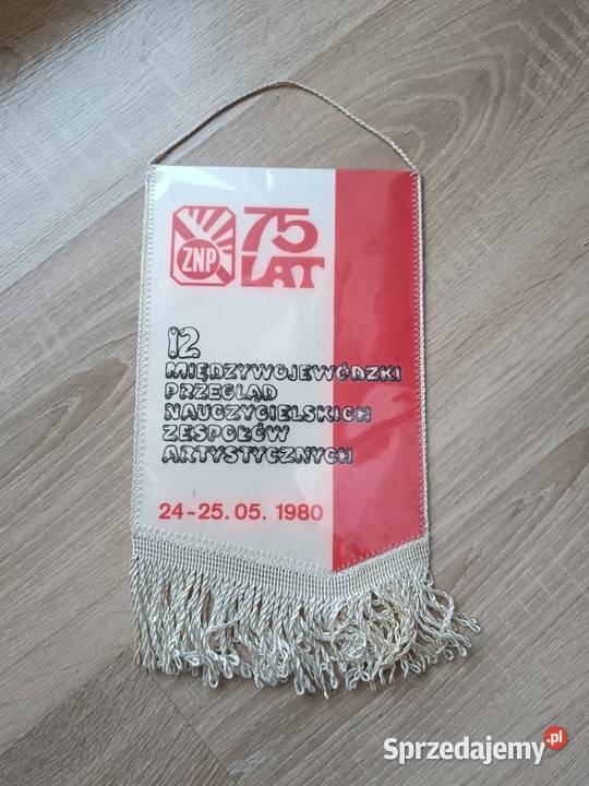 Proporczyk Dni Jasła 1980 75 lat ZNP 12 przegląd Rzeszów