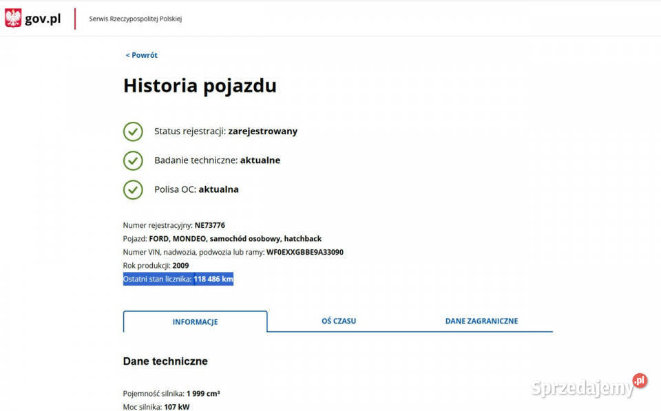 Ford Mondeo 20 Benzyna Moc 146 Salon Polska Mk4 ASR (kontrola trakcji) warmińsko-mazurskie Elbląg