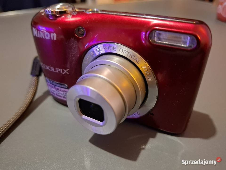 Nikon Coolpix L27 161MP 5x Zoom Stan Czerwony mazowieckie Sochaczew