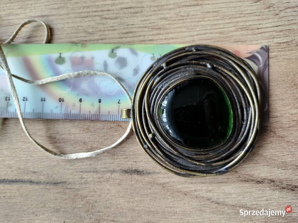 Piękny miedziany wisior zawieszka prl