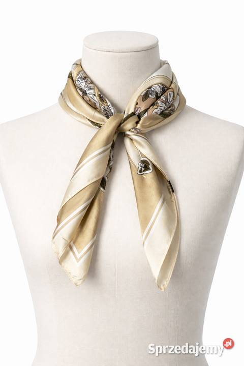 Apaszka gawroszka 100 wiskoza satyna print Niebieszczany