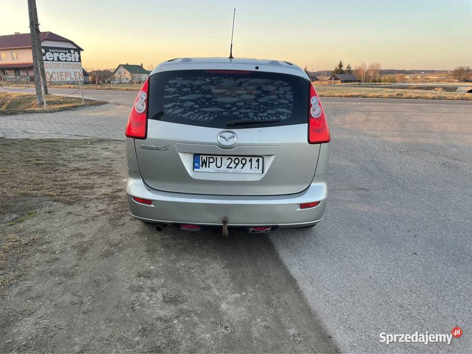 Mazda 5 18benz klima Hak 7os podgrzewane fotele srebrny Rutki-Kossaki sprzedam