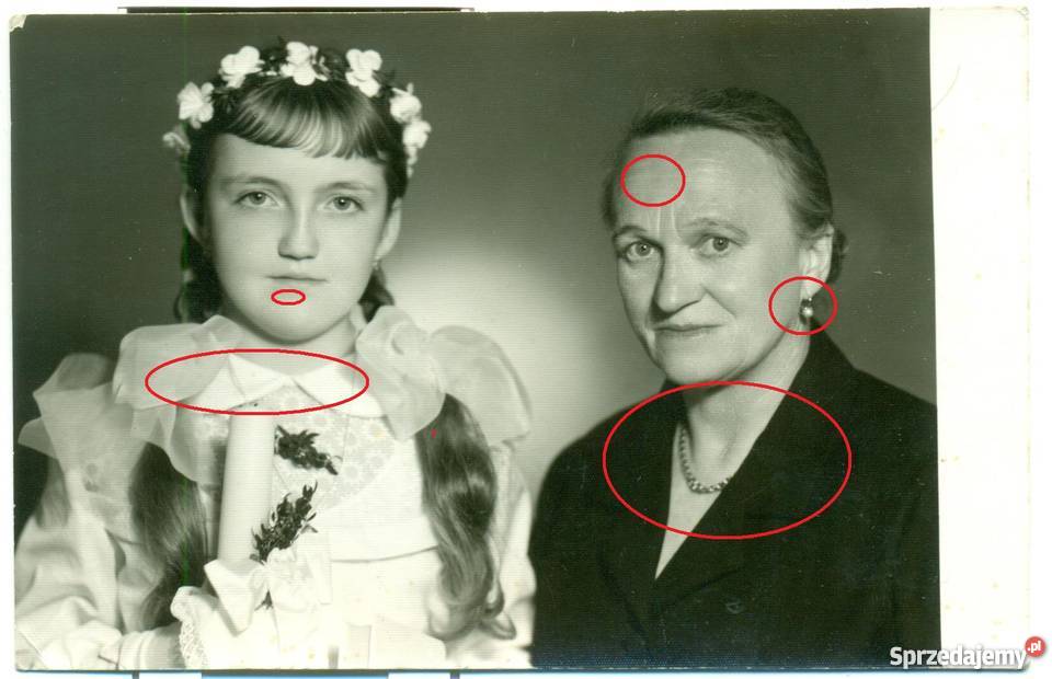 Stare zdjęcie komunia święta rodzina lata 30te wielkopolskie Ostrów Wielkopolski