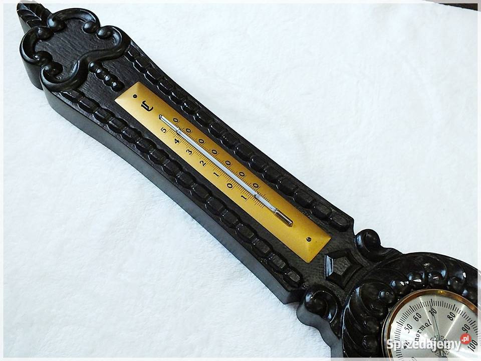 Duży stary Barometr Fischer GDR Stacja pogodowa lubuskie Żary