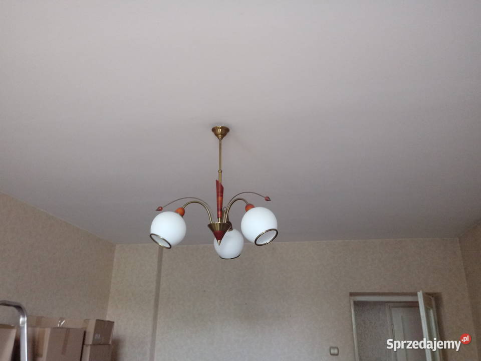 lampa żyrandol trójramienny i lampa stojąca małopolskie Kraków