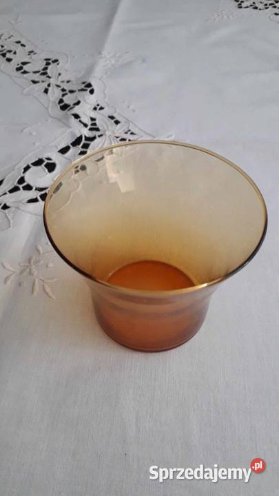 Komplet ze szkła miodowego Huta Szkła Laura Lubin