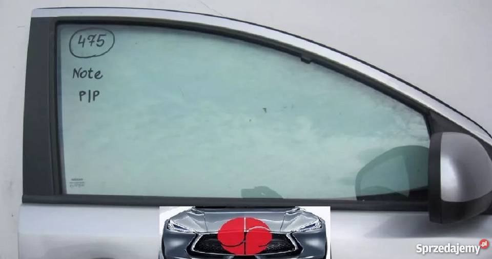 NISSAN NOTE I SZYBA BOCZNA DRZWI PRZÓD PRAWA Nowy Tomyśl
