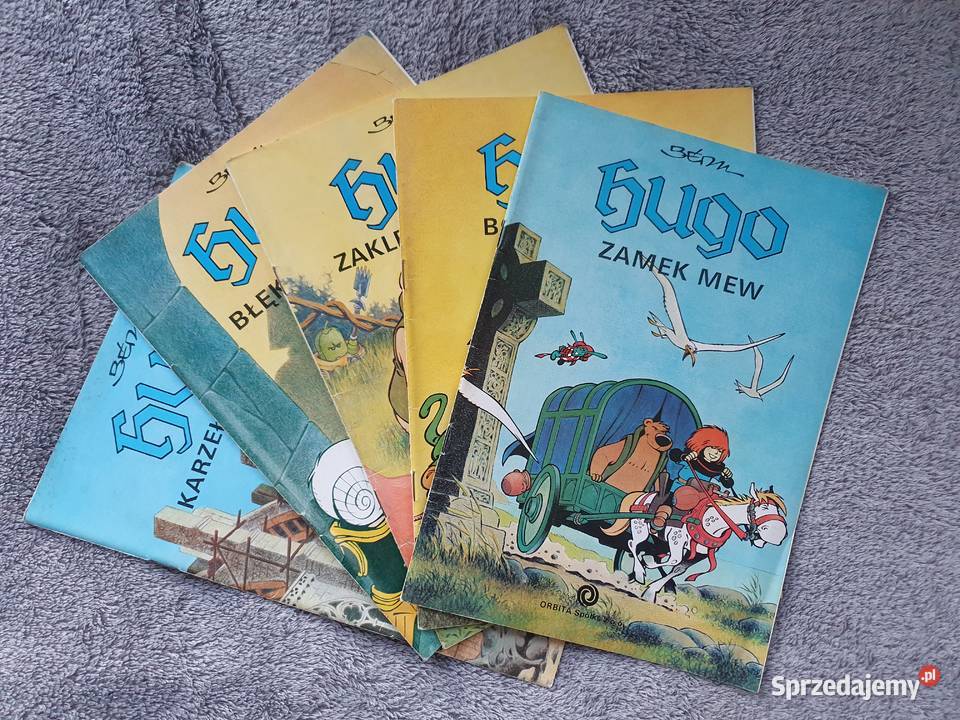 Hugo komplet 5 komiksów pierwsze wydania 1990 Gdynia sprzedam