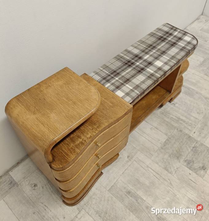stara szafka na buty drewniana siedzisko pufa do Radomsko