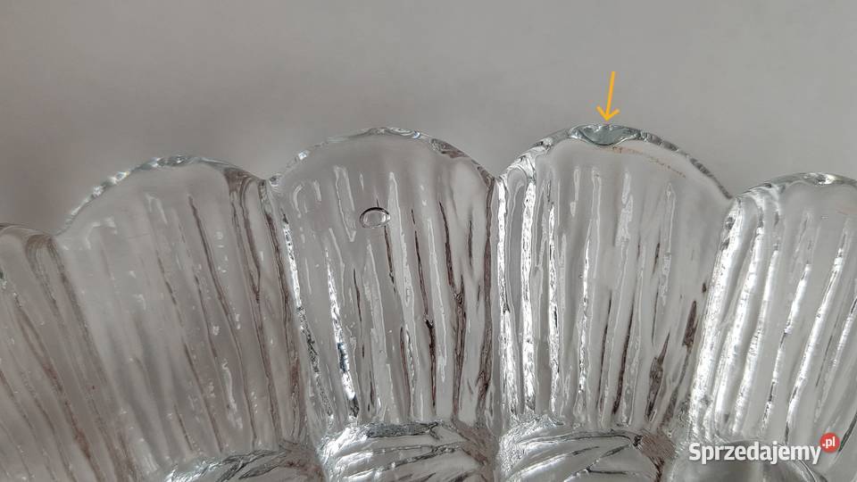 Patera Cora na 3 nóżkach Ząbkowice szkło PRL śląskie Dąbrowa Górnicza