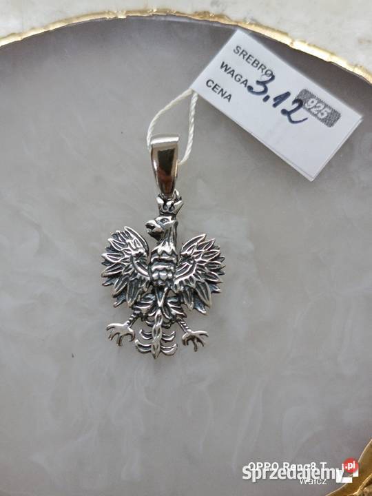 Srebrna Nowa zawieszka oksydowana wys33mmpr925 Wisiorki Wałcz sprzedam