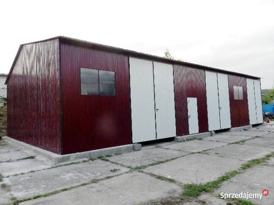 Blaszana montowana hala 1118 m brązowobiała Sprzedaż Kraków