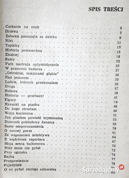 Czekanie na znak Opowiadania wybrane Henryk sprzedam