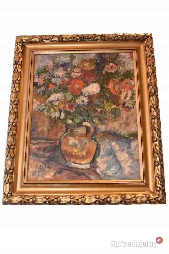 Jan Cybis Martwa Natura Kwiaty w Wazonie Obraz Kraków