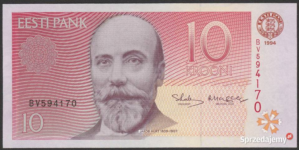 Estonia 10 koron 1994 stan bankowy UNC
