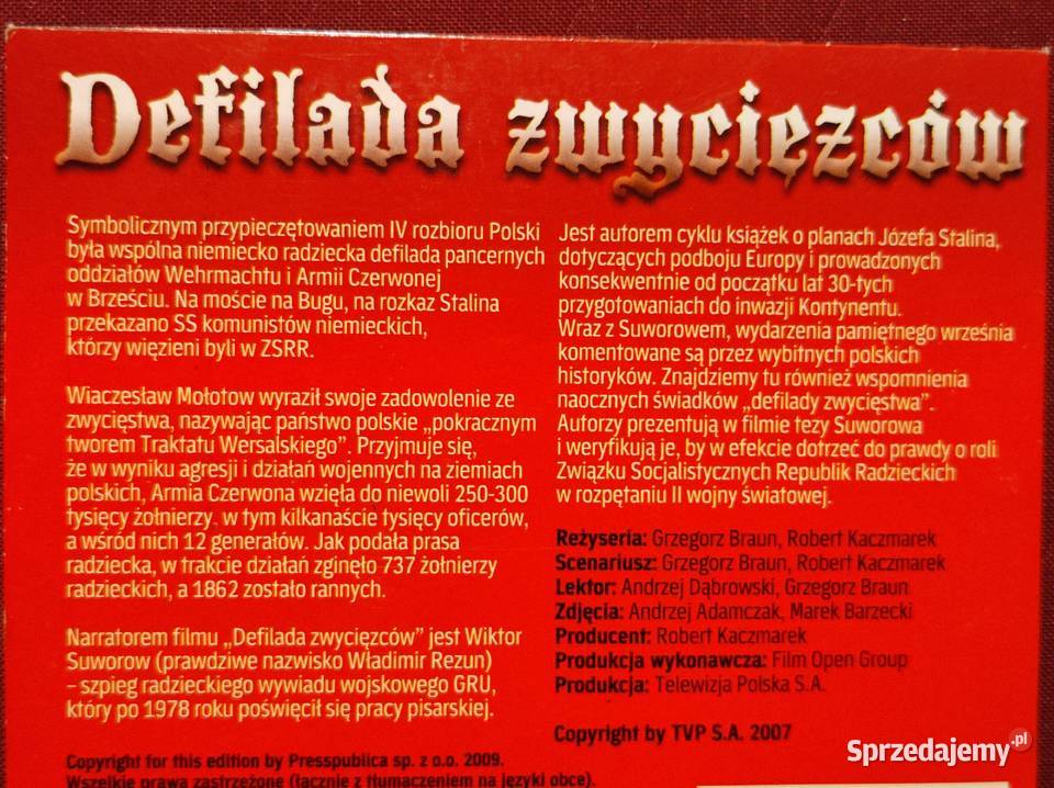 Defilada zwycięzców film dvd Na podstawie Kultura i Rozrywka Kielce