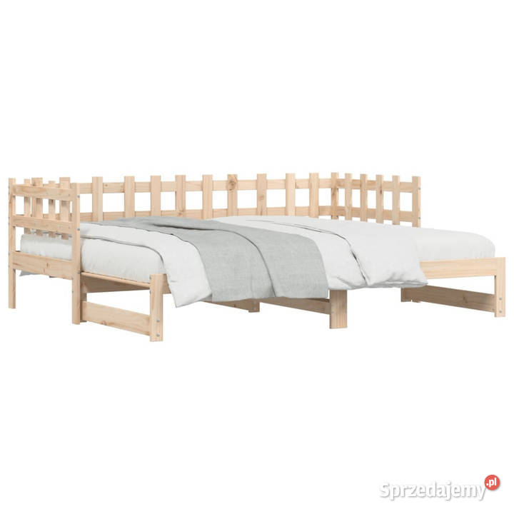 Łóżko rozsuwane 2x80x200 lite drewno sosnowe 203cm mazowieckie sprzedam