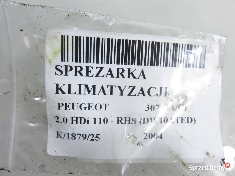 KOMPRESOR KLIMATYZACJI PEUGEOT 307 20 HDi sprzedam