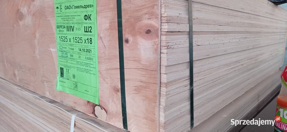 Płyta 15 do 28 mm szalunki podłogi meble Sklejka Świebodzin