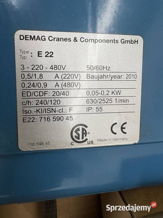 Demag E22 71659045 Final drive Warszawa