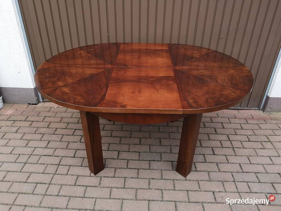 Stół ArtDeco Orzech Zgrabny Antyk Stary Swarzędz