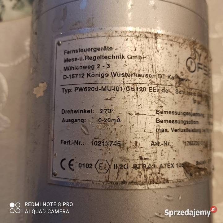 Przetwornik kąta obrotowego G015PW620 wielkopolskie