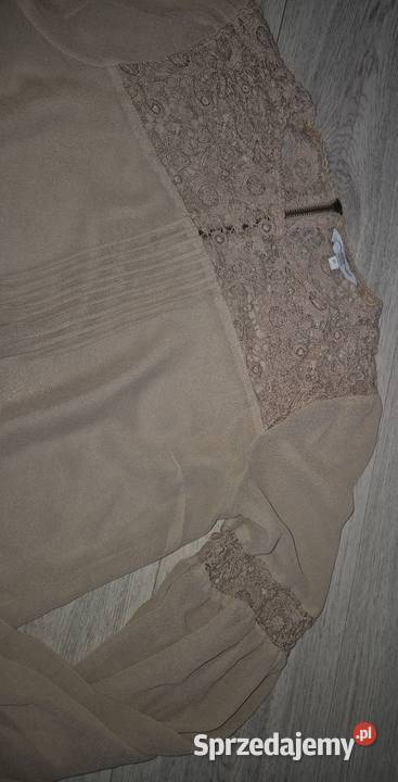 Bluzka damska ażurek Look 40L brązowy/beżowy Łódź