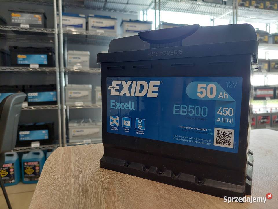 Akumulator Exide Excell 50Ah 450A EN PRAWY PLUS Łódź
