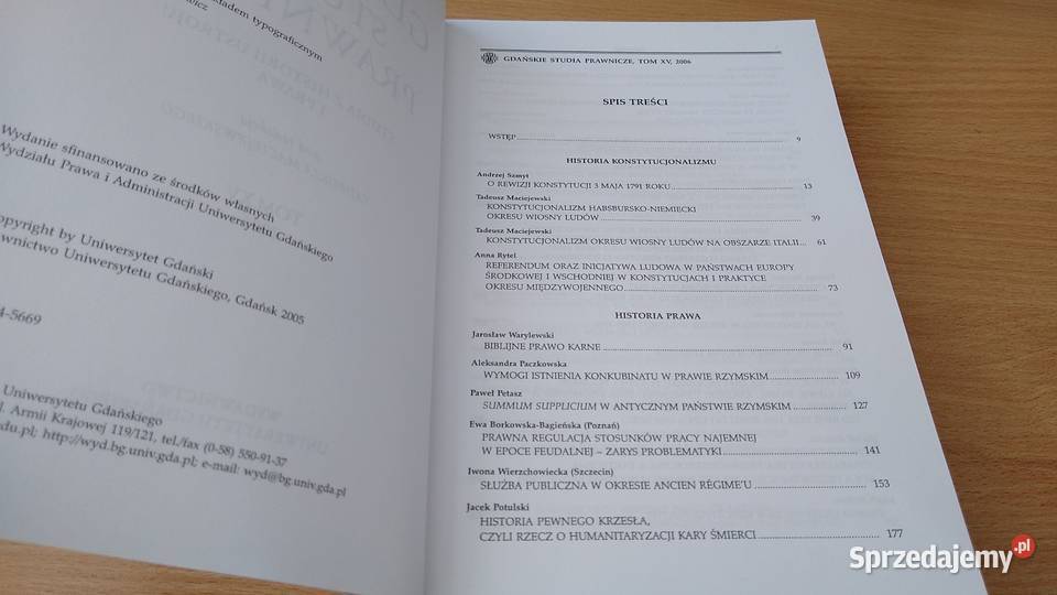 GDAŃSKIE STUDIA PRAWNICZE 15 2006 Studia z prawo i administracja Gdańsk
