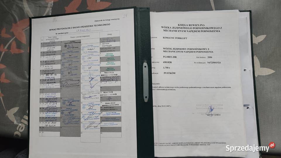 Wózek widłowy Komatsu FG18HT20R regulowane widły lubelskie Lubycza Królewska sprzedam