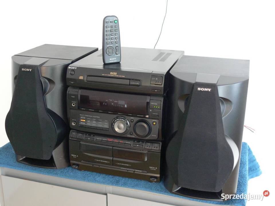 Mocna wieża Sony RX50 pilot kolumny WYSYŁKA Katowice