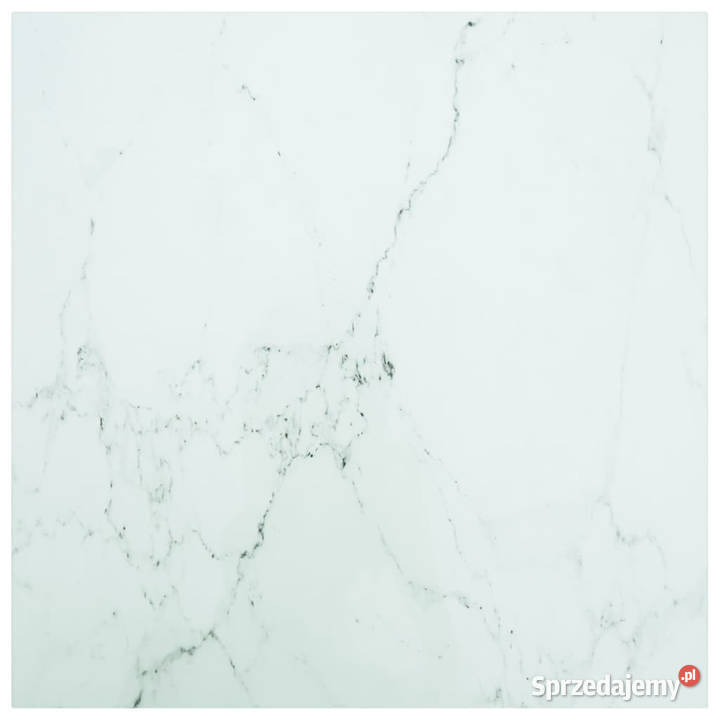 Blat stołu biały 70x70 6 mm szkło ze wzorem Warszawa