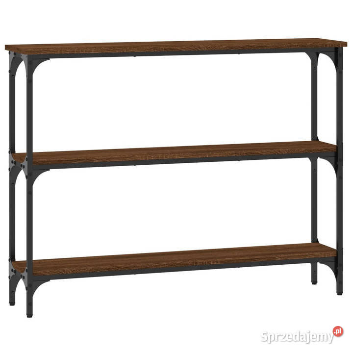 Stolik konsolowy brązowy dąb 100x225x75 WM834029