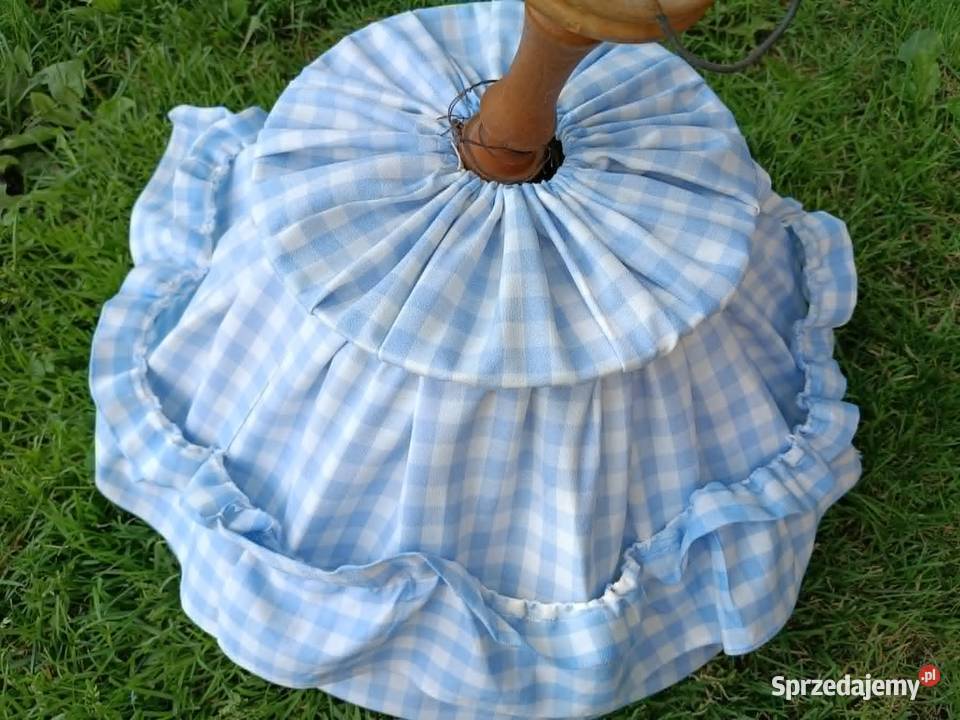 Lampa wisząca PRL retro z materiałowym kloszem Dom i Ogród