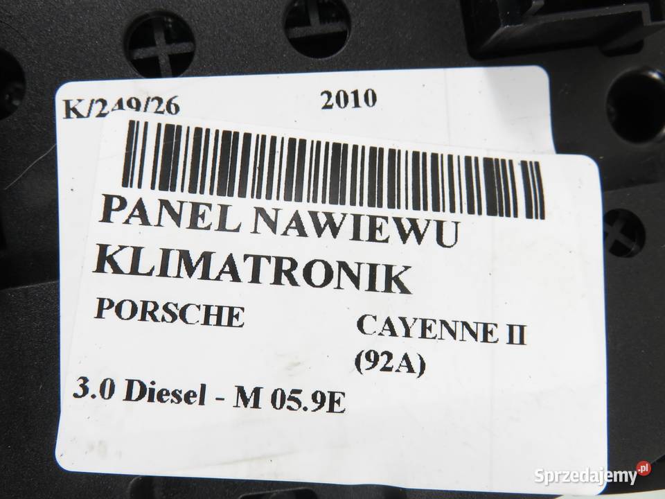 KLIMATRONIK PORSCHE CAYENNE II 92A 7P5907040K Panele sterowania, przełączniki sprzedam