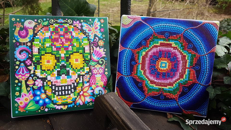 Dwa obrazki mandala Dekoracje i ozdoby Myszków