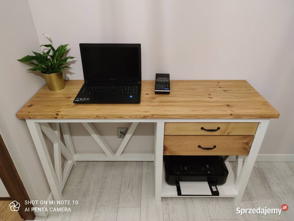 Biurko drewniane lite drewno Zduńska Wola sprzedam