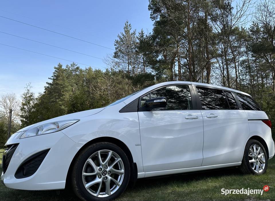Mazda 5 16 piękna biała alufelgi hak 7 osobowa poduszka powietrzna lubelskie Bródek