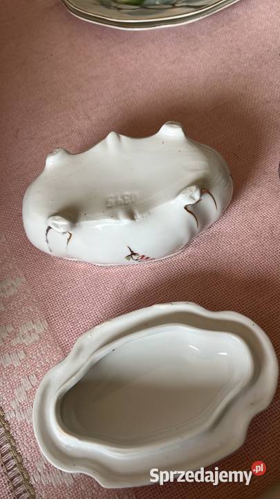 Puzderko z porcelany Sygnowane Z pięknym dekorem pomorskie Gdańsk